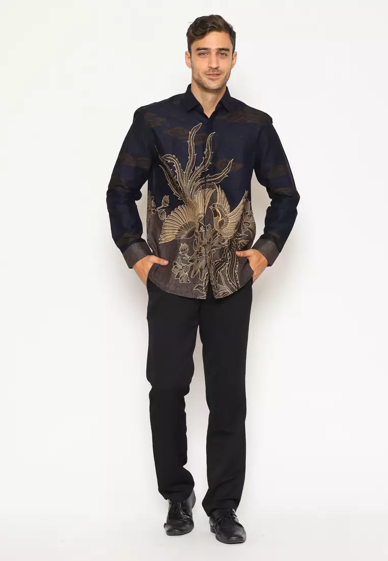 Aksa Batik Pria Kemeja Panjang Savero Sachi