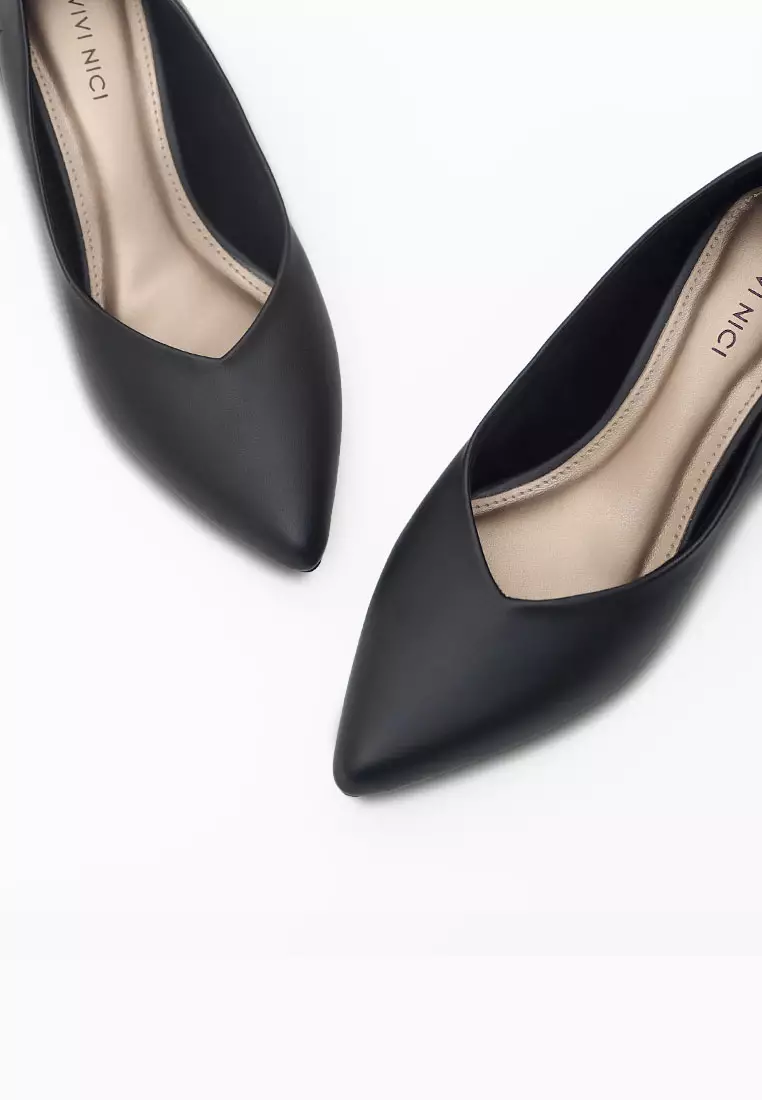 VIVI NICI - Anne Sepatu Wanita Hak 5 cm Black Solid