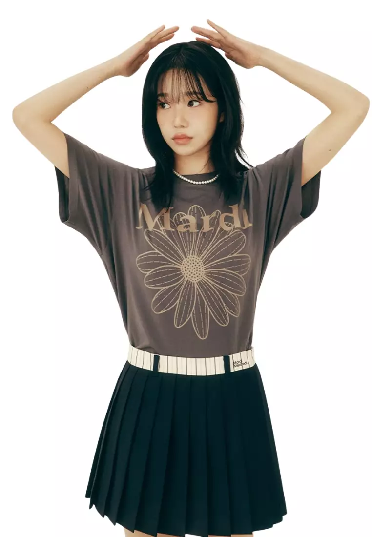 Tshirt Flowermardi - Charcoal Taupe