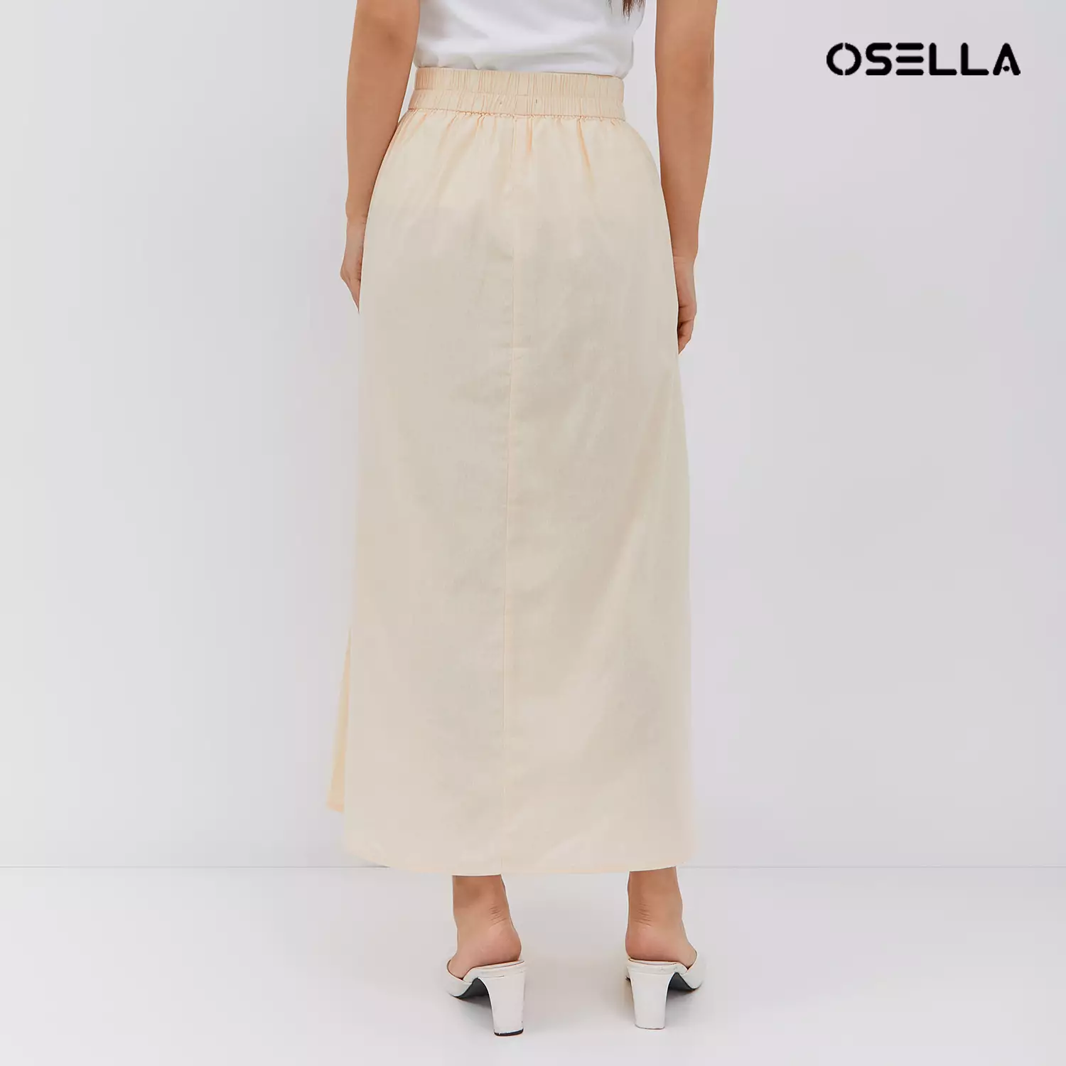 [NEW] Osella Lindy Long Skirt With Buttons 21874001 | Rok Wanita Warna Cream