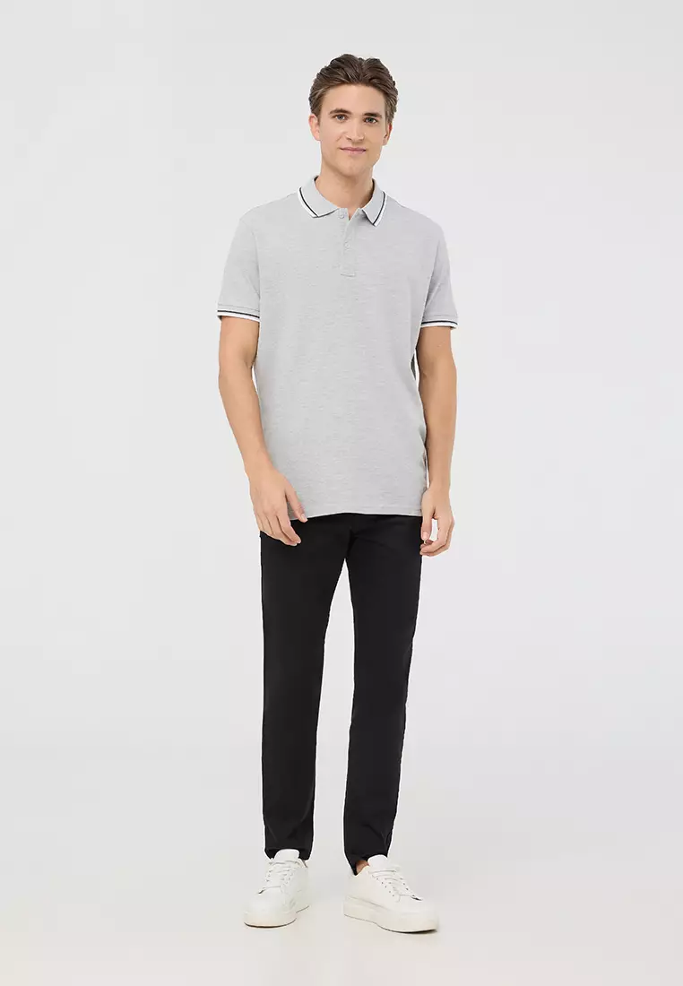 Man Short-Sleeved Polo Shirt