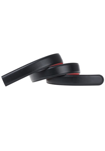 FANYU black Men's Genuine Leather Ratchet Belt Automatic Buckle Replacement Belt 35mm Width 44CE0ACE18355AGS_1
