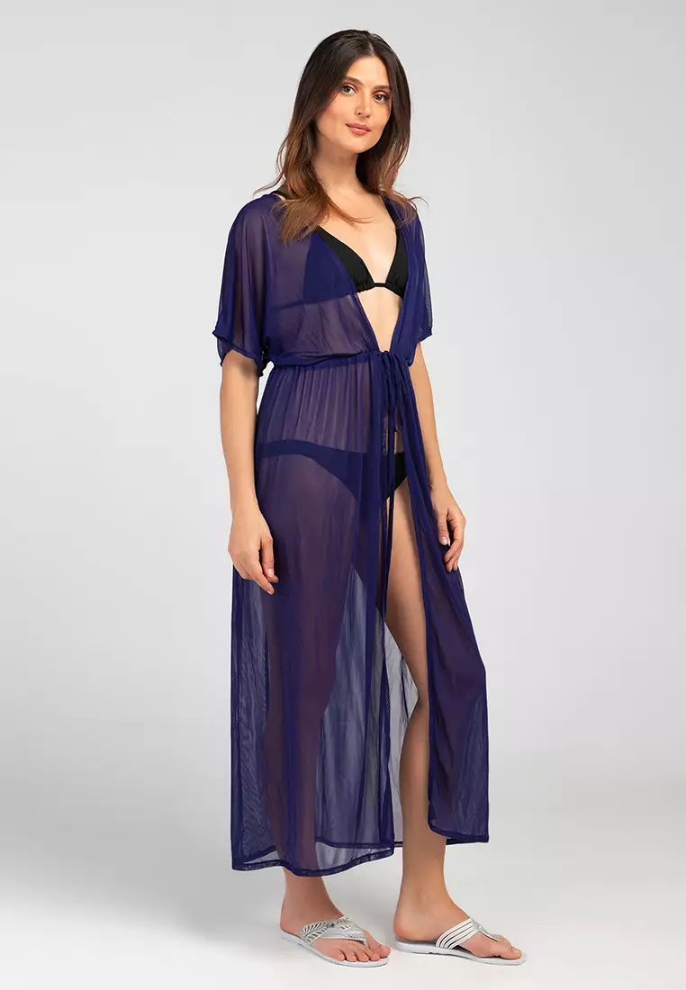 Sheer kimono dress top