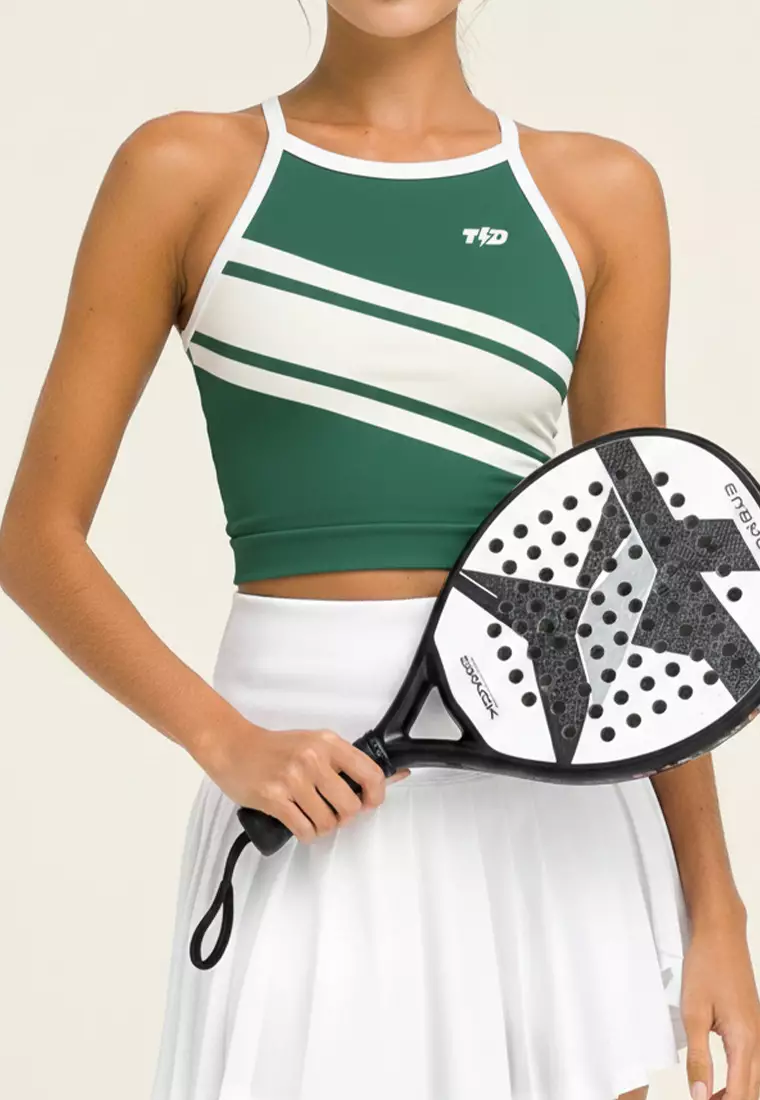 LSE23 Padel Outfit Wanita Camisole Tank Drifit "3lines boston green"
