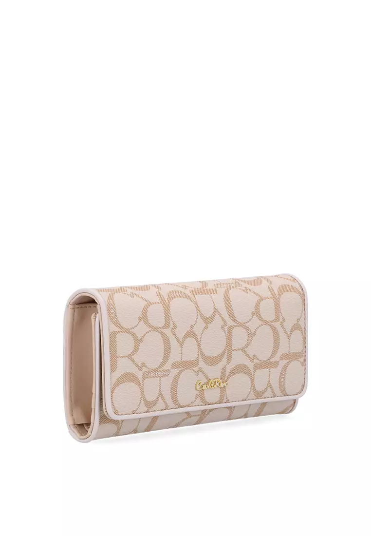 Medium Beige Carlo GEO 3-Fold Wallet