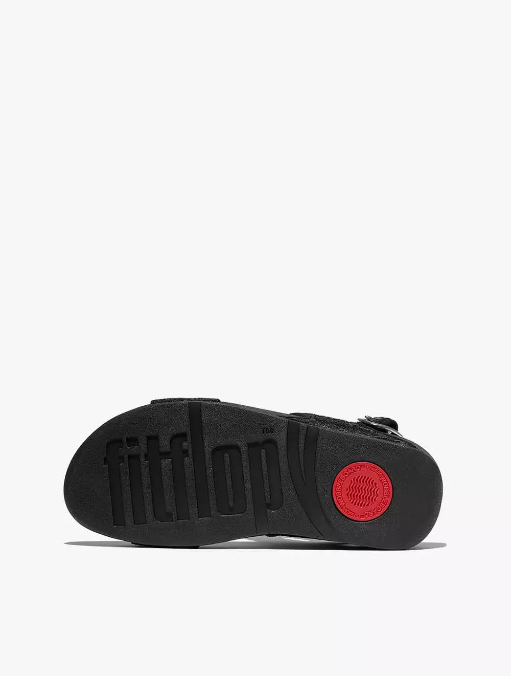 Fitflop Lulu Crinkled-Shimmer Back-Strap Sandals - Metallic Black