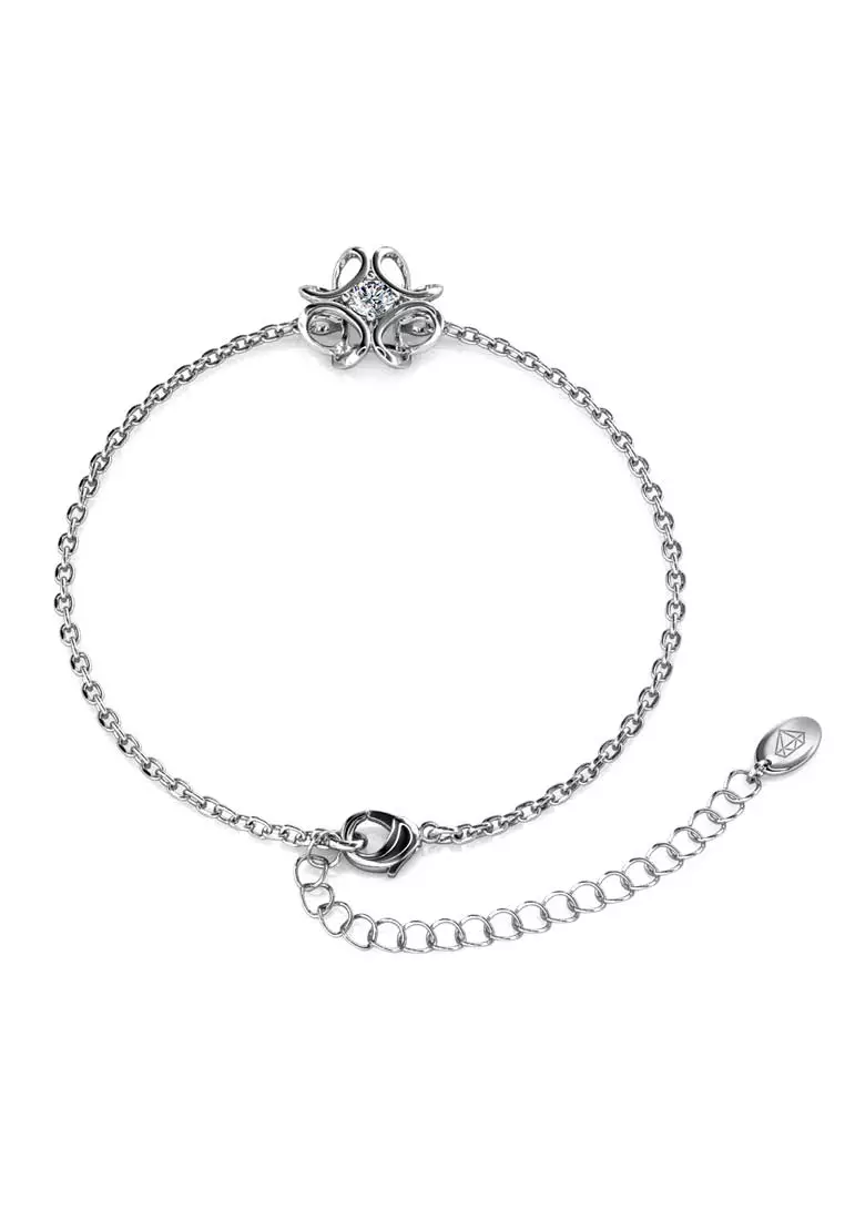 Daffodil Bracelet WG April - Gelang Crystal Swarovski by Her Jewellery