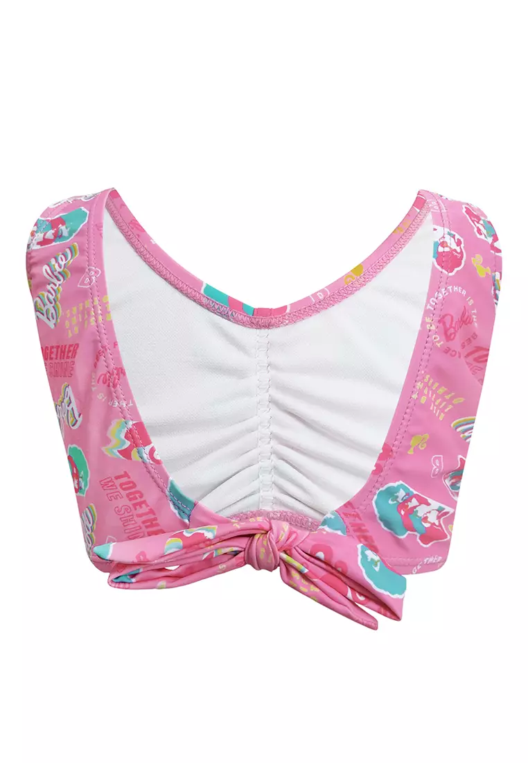 Top and Boyleg Set With Self Tie Back Closure Swim