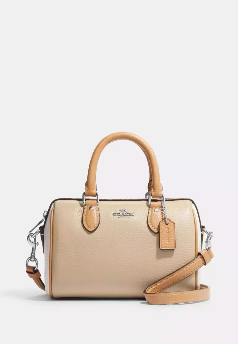 Jual Coach Coach Rowan Mini Rowan Crossbody In Colorblock Sandy Beige ...