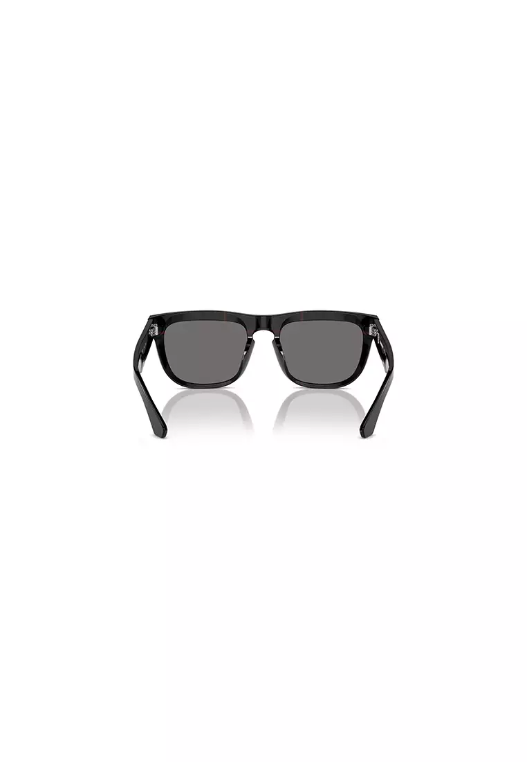 Top Black on Vintage Men's Square Frame Black Acetate Sunglasses - BE4431U