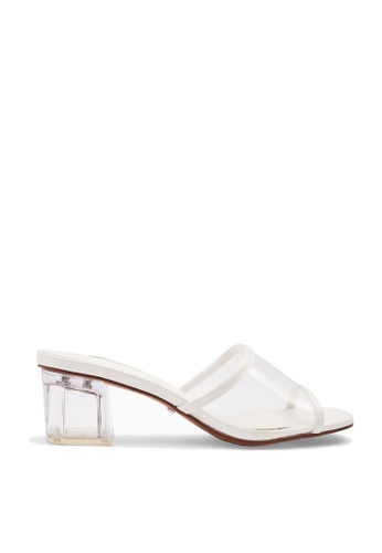 Buy Topshop Dusty White Transparent Mules Online On Zalora Singapore