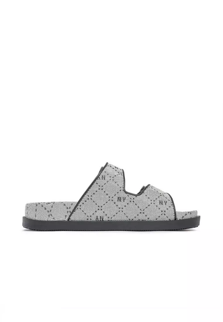 Double Slide Jq Dia Monogram - Black