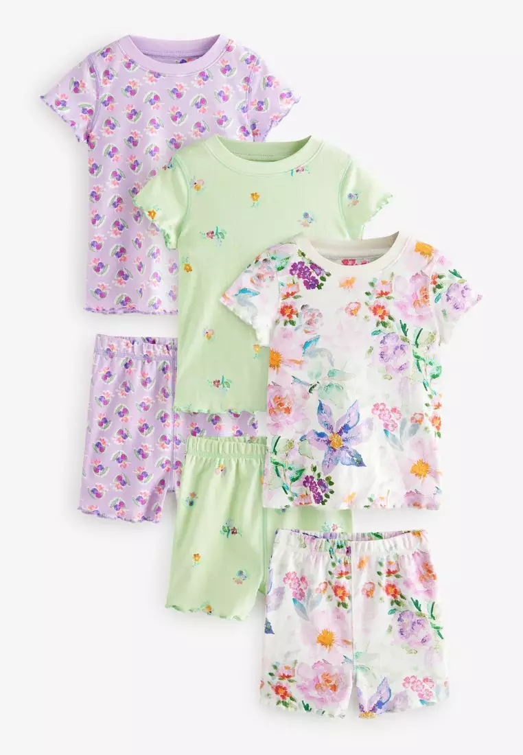 NEXT Schlafanzug 3er-Pack - Bequeme Nachtwäsche Set