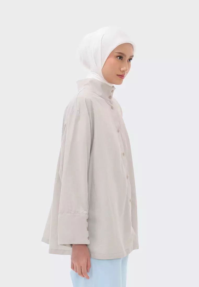 Ria Miranda Cloud Grey Damma Top