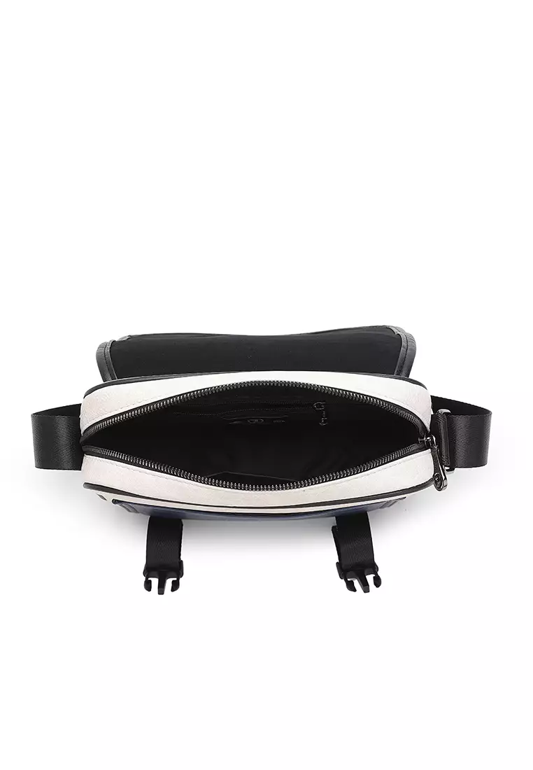 Men's Sling Bag / Crossbody Bag (Tas Selempang Pria) - Biru/Putih