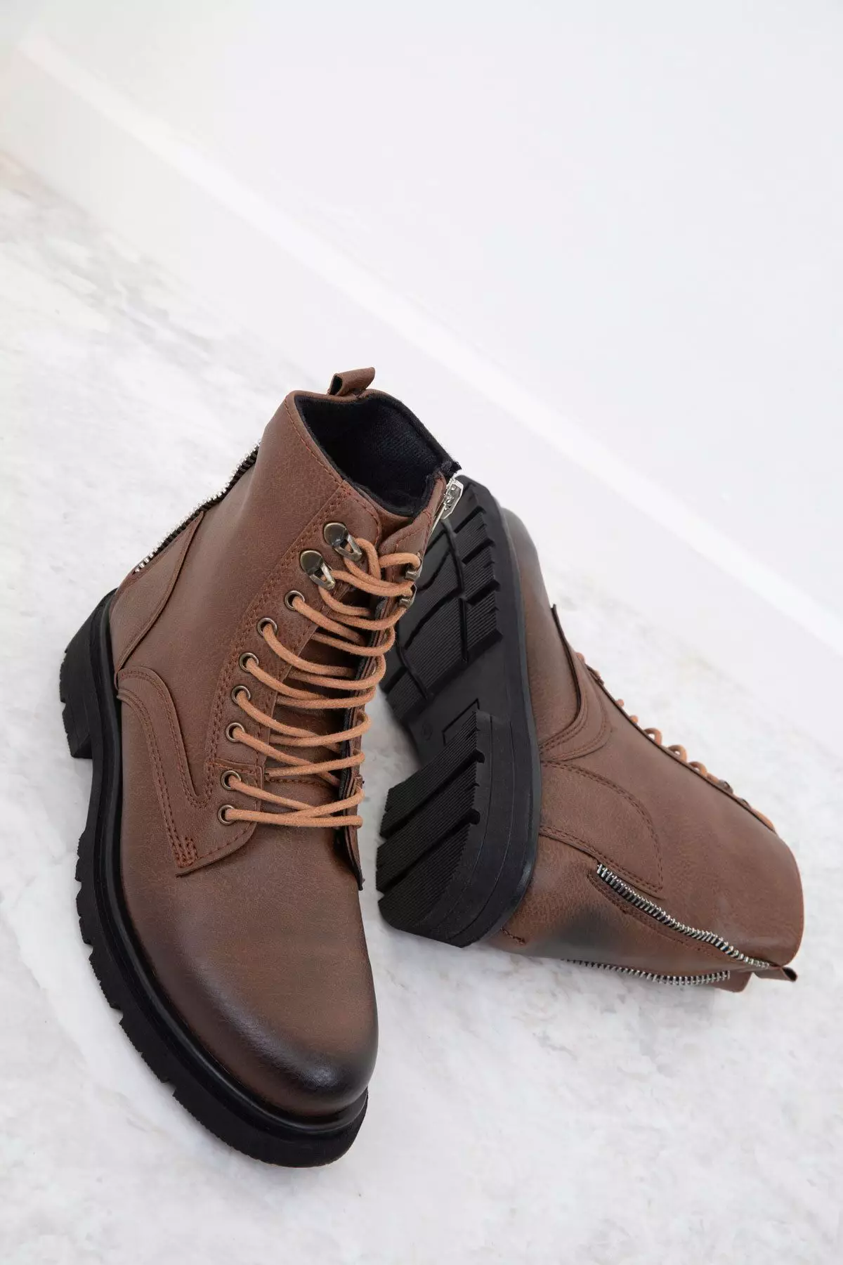 Discount on Soho  shoes - SKU: Zip Detail Combat Boots