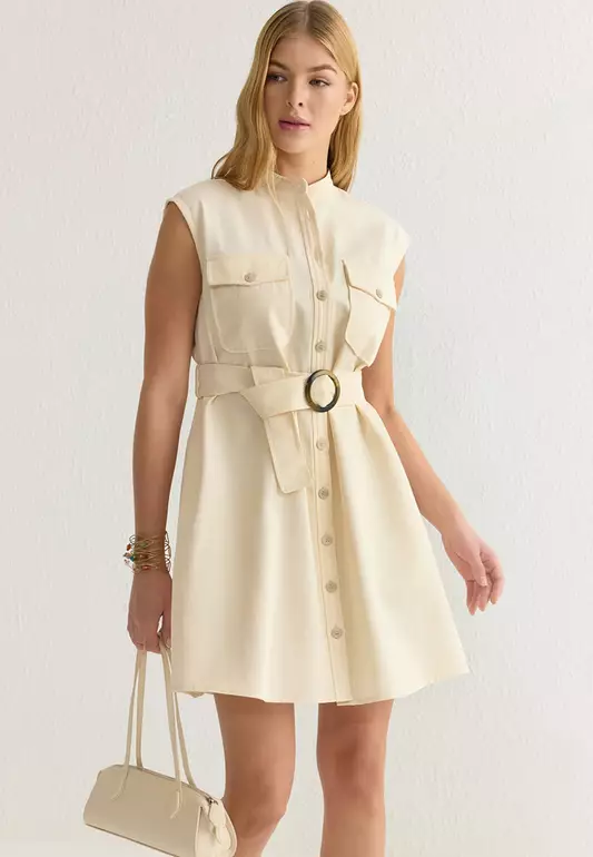Belted Pocket Dress