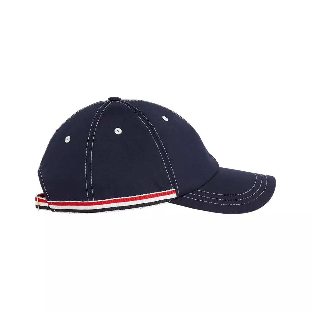 [4.4PRIL KEJUTAN HARGA] Typewriter Cloth Contrast Stitch 6-Panel Baseball Cap Navy