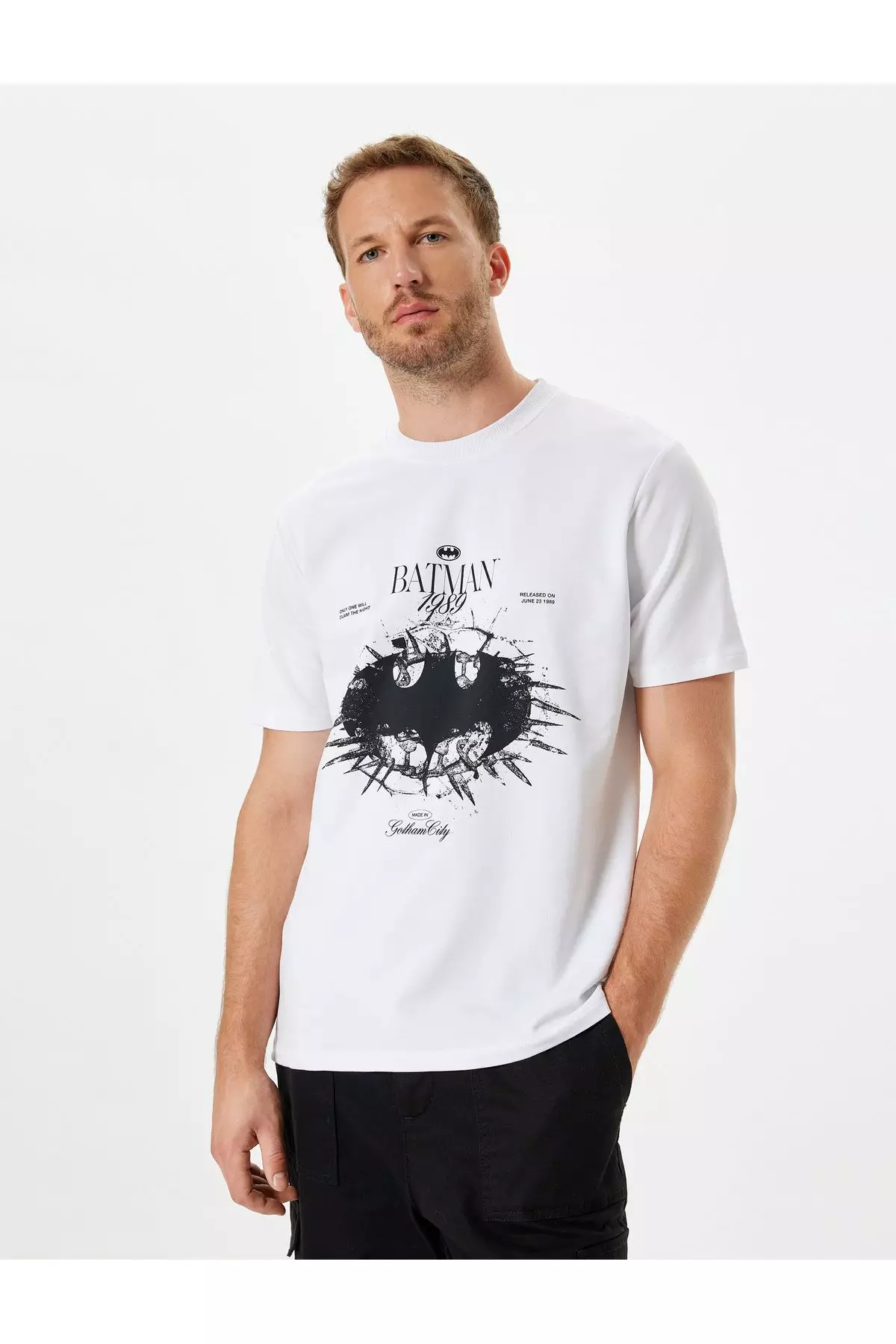 Batman T-Shirt Licensed Short Sleeve Crew Neck Cotton