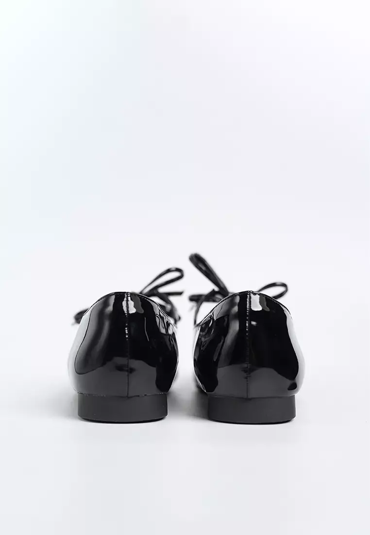 Clara Glossy Ribbon Flats