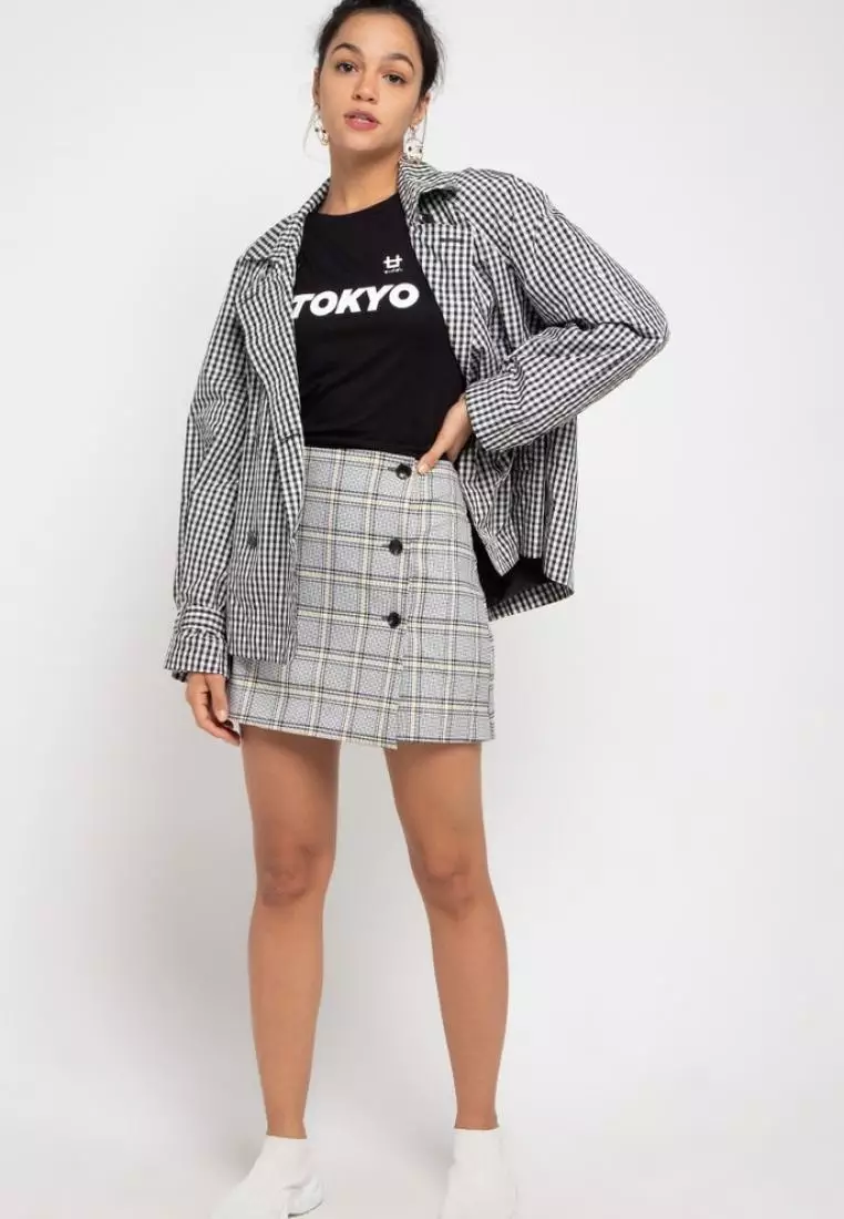 LTC69 lv tokyo logo hitam kaos lengan panjang hijab ladies