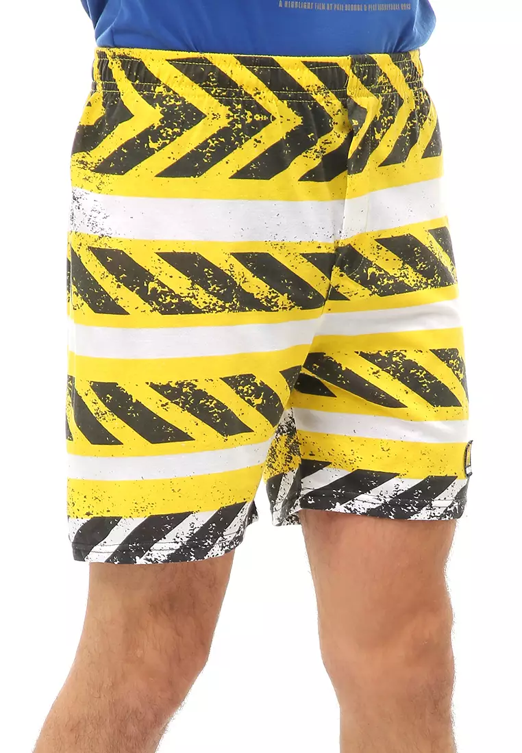 Jaymes Short Pants Celana Dalam Boxer Pria Zebra Cross Motive Material Cotton ORIGINAL - BlackYellow