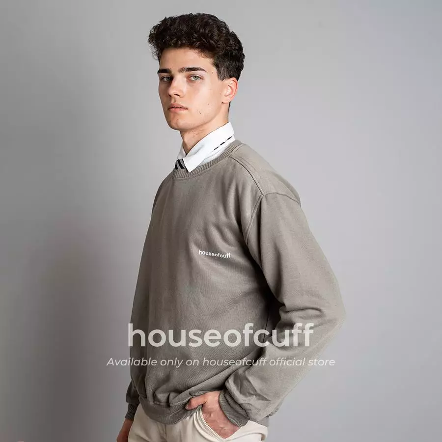 Houseofcuff sweater crewneck basic outer olive