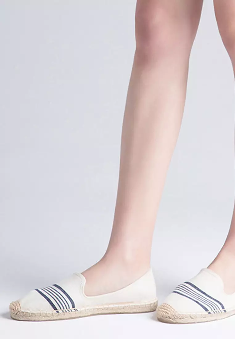 Contrast Stripes Canvas Espadrilles HB3119