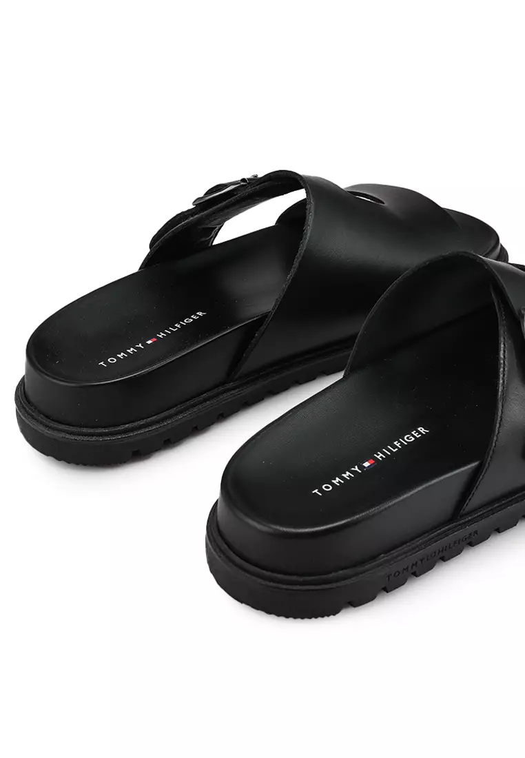 Tommy hilfiger leather chappals cheap