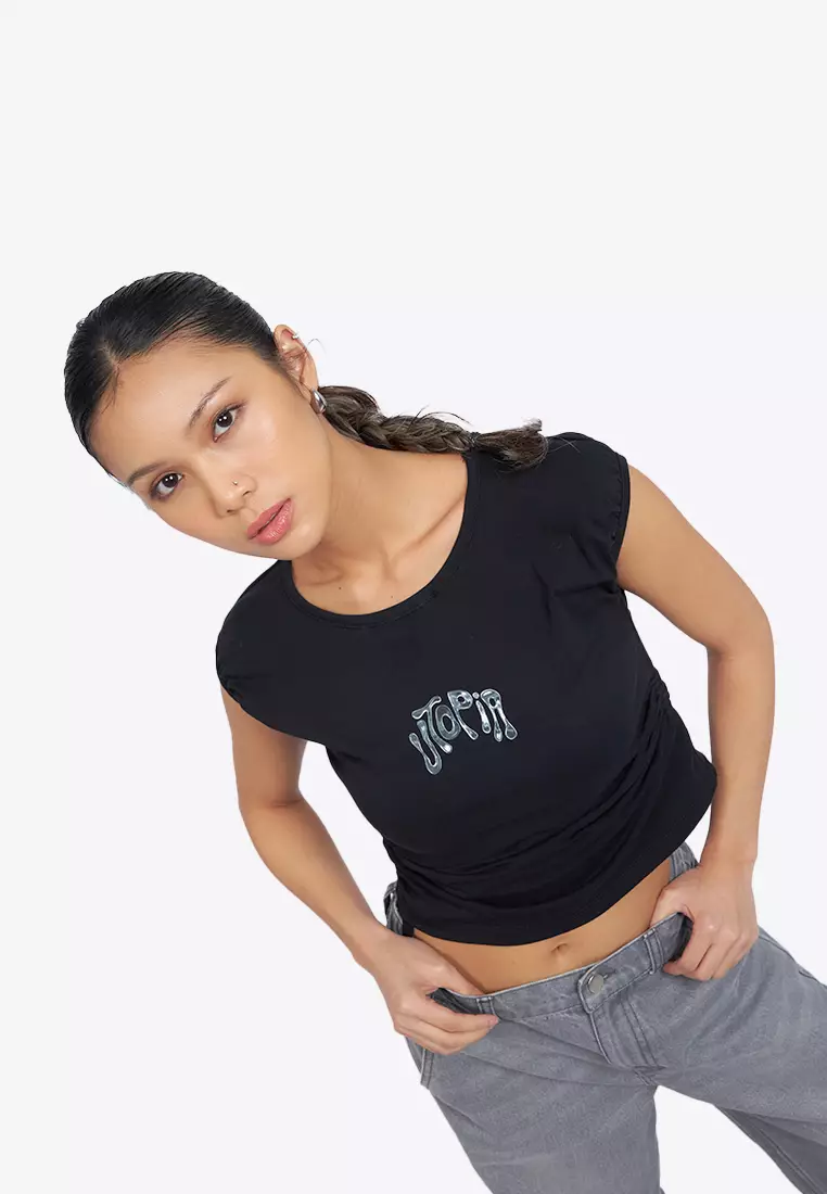 Shirring Fitted Sleeveless Top