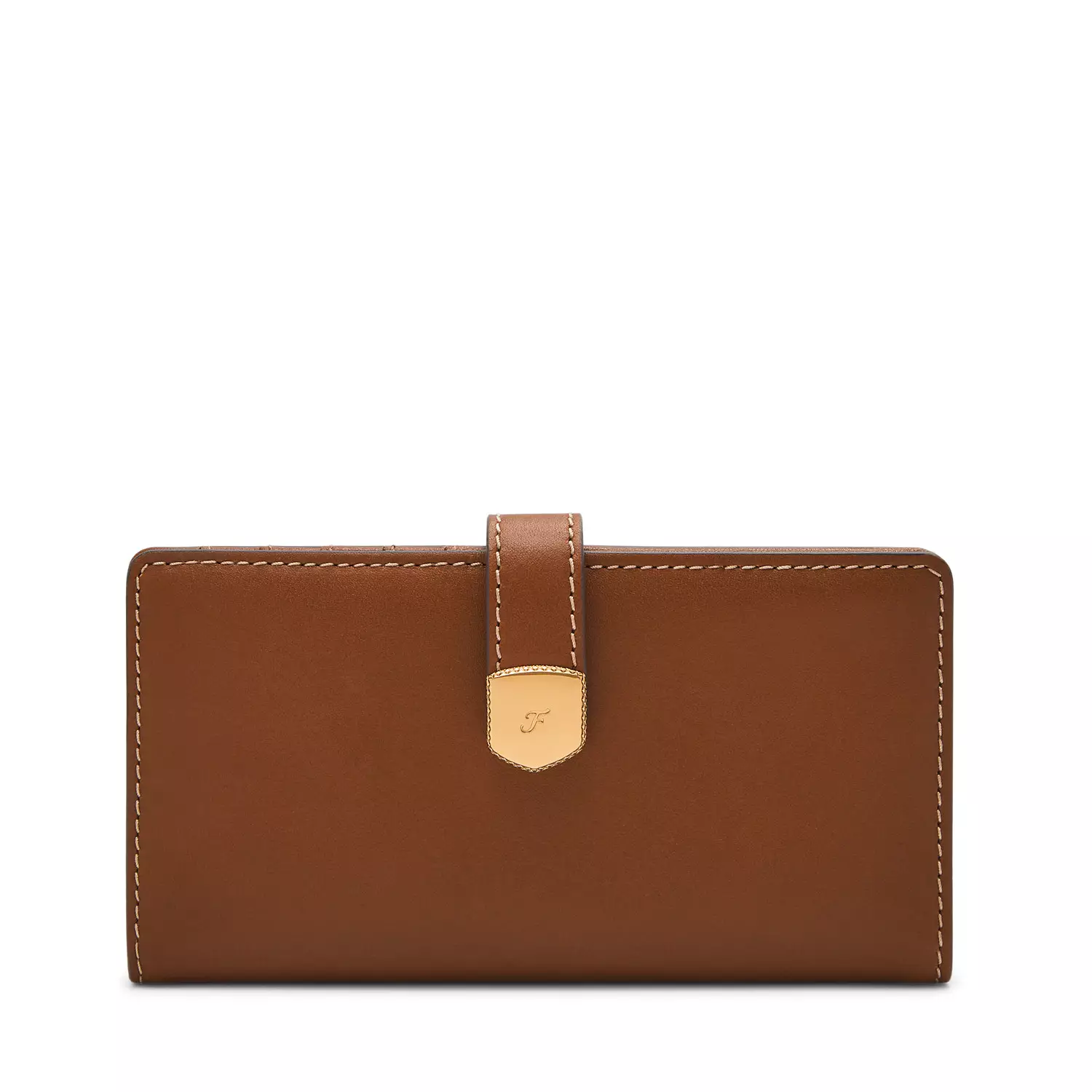 Fossil Lennox Tab Bifold Leather Medium Brown Dompet Wanita -  SL10036-200