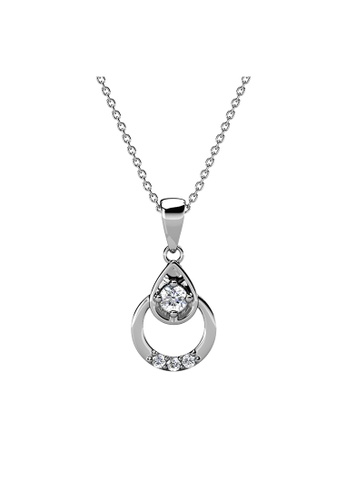 Her Jewellery Clair Pendant (White Gold) - Made with premium grade crystals from Austria FBF07AC0933FA9GS_1