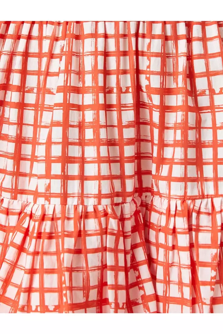 Checkered Midi Dress