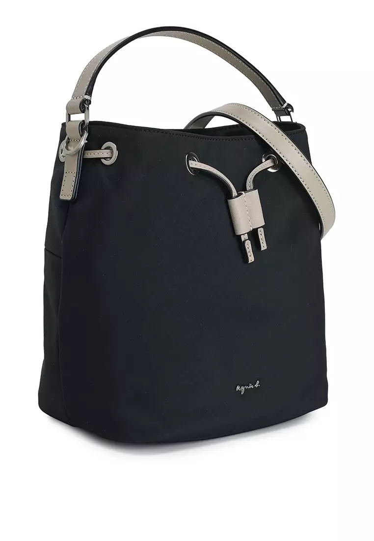 Nylon Drawstring Top-Handle Bag