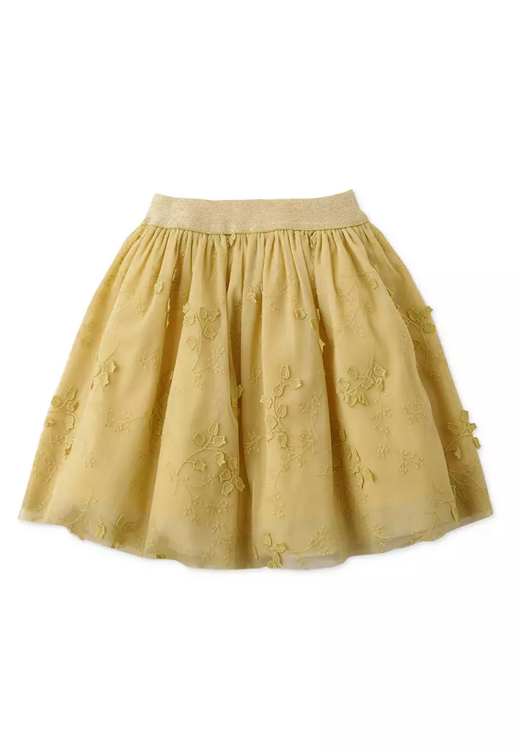 Girls All Over Embroidered Tulle Skirt