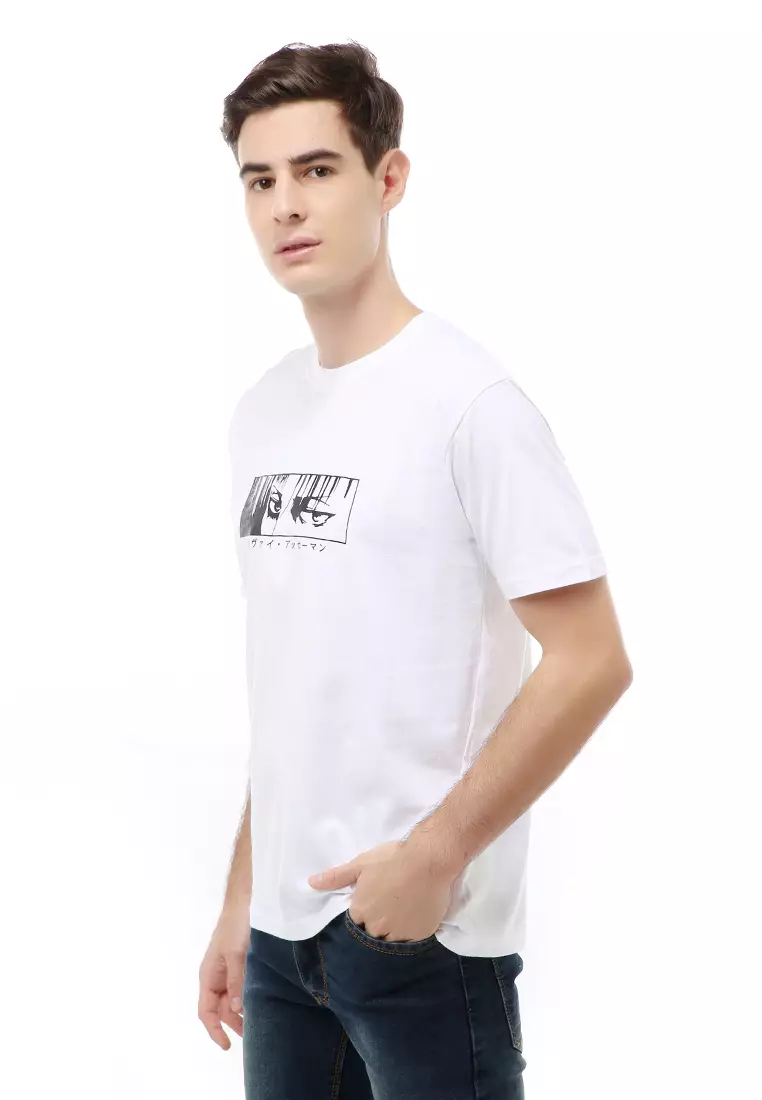 Jack T-Shirt Atasan Kasual Kaos Pria Anime Short Sleeve Material Cotton ORIGINAL - White