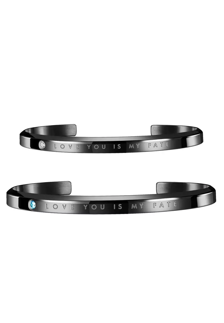 Open Arc Bangle - Black (Women)