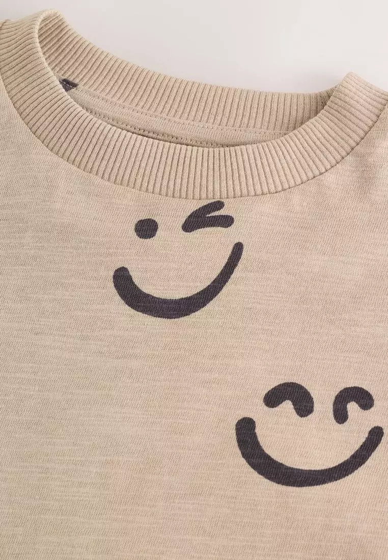 100% Cotton Long Sleeve All-Over Print T-Shirt