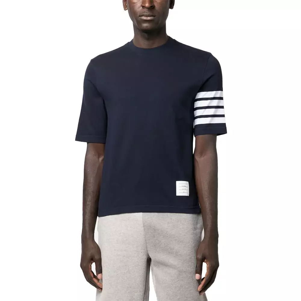 4-Bar Jersey T-Shirt Navy