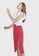 iROO multi Striped Straight Midi-Skirt With Vent A7E0BAAF6A0A94GS_2