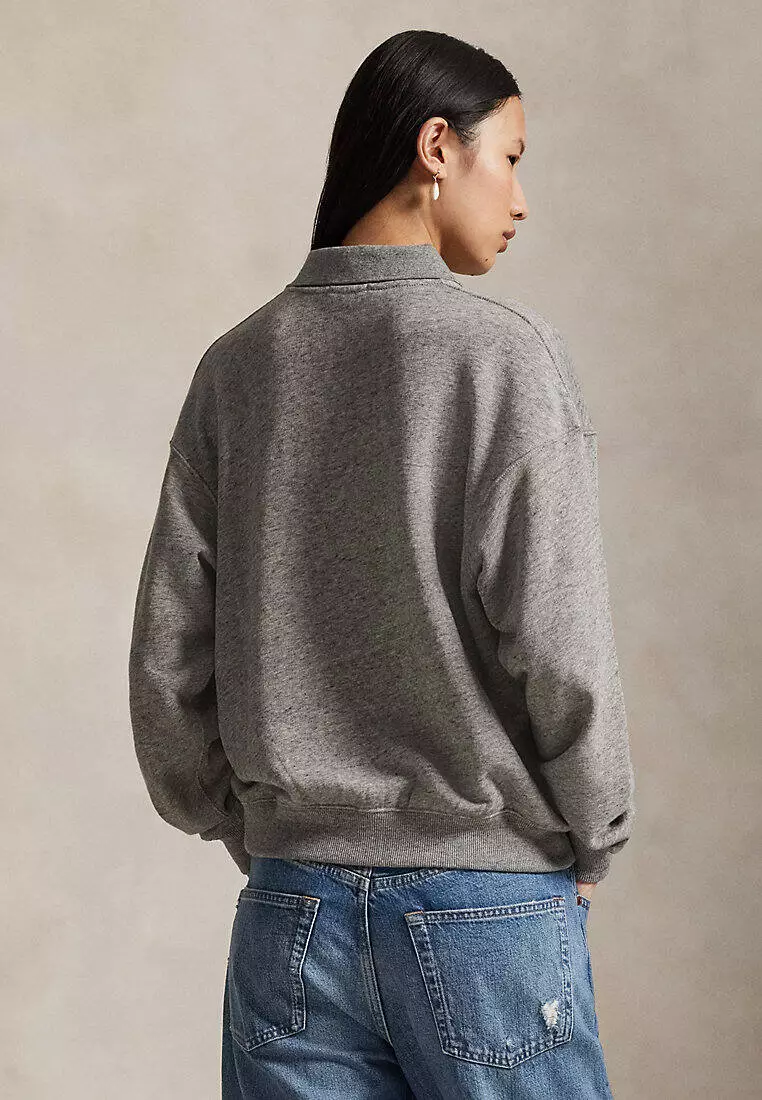 Lightweight Fleece Long-Sleeve Polo