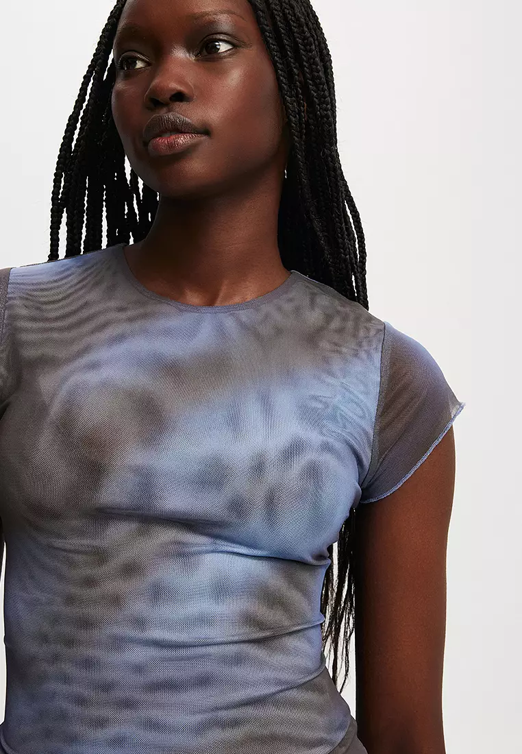 Ashley Mesh Short Sleeve Top