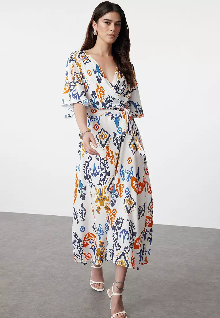 Printed Wrap Dress