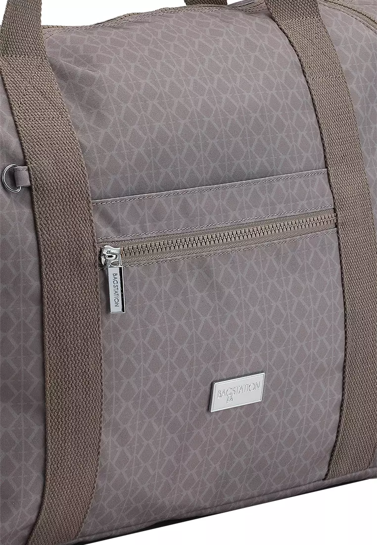 Printed Nylon Large Top Handle Bag