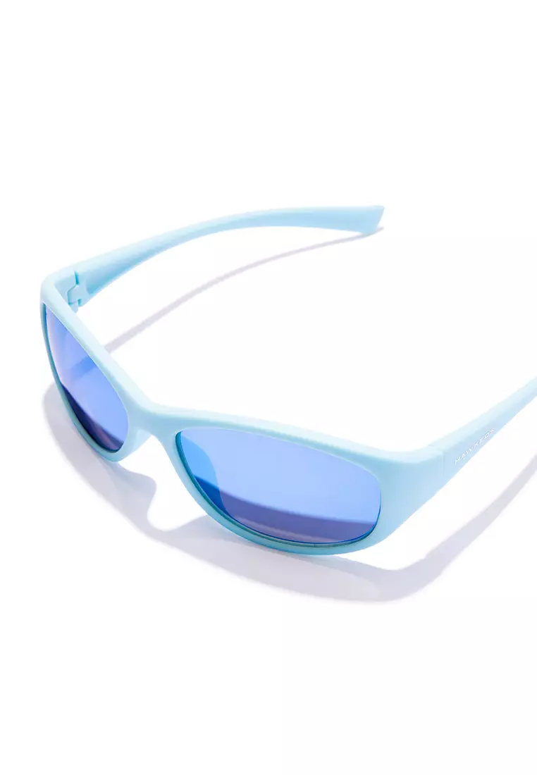 HAWKERS Turquoise Blue Chrome Rave Kids Sunglasses For Boys And Girls, Unisex. Official Product Designed In Spain