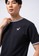 The Executive black Short Sleeve T-shirt with Stripe Neck 1CA3EAAC1C967CGS_3