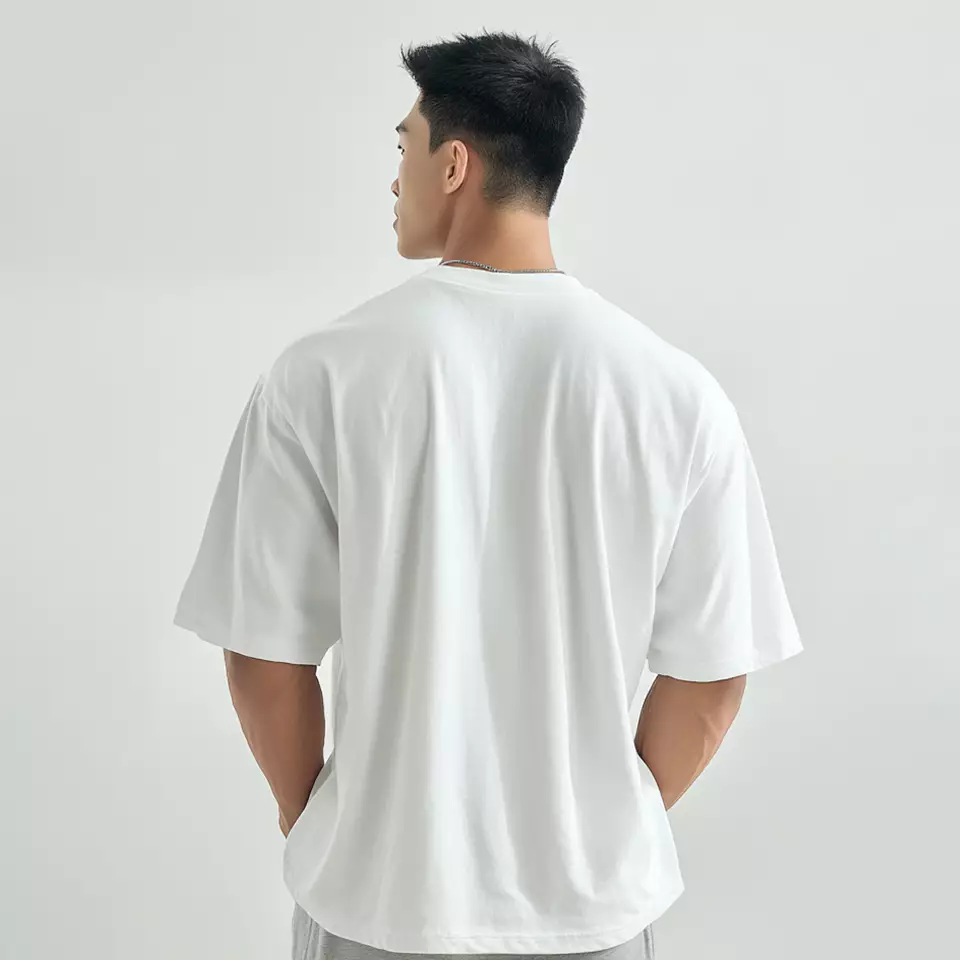 MTX56 Kaos Oversize Gym Tebal 250 gsm Hybrid Cotton Polos Putih Third Day