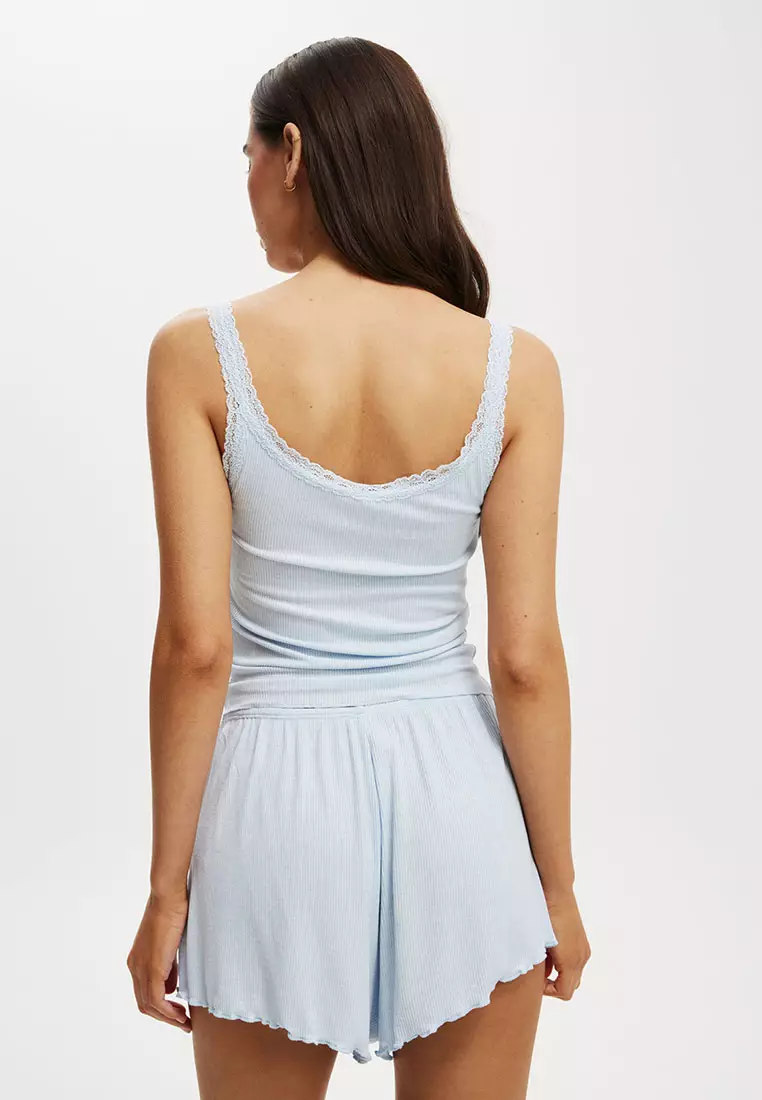 Sleepy Rib Henley Tank Top