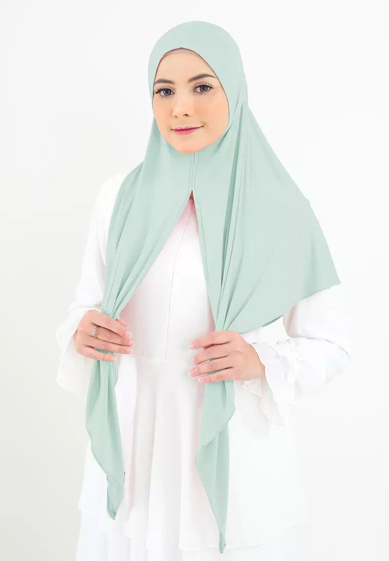 Cotton Bee - Hijab Segitiga Instan Syahira Jersey - Seafoam