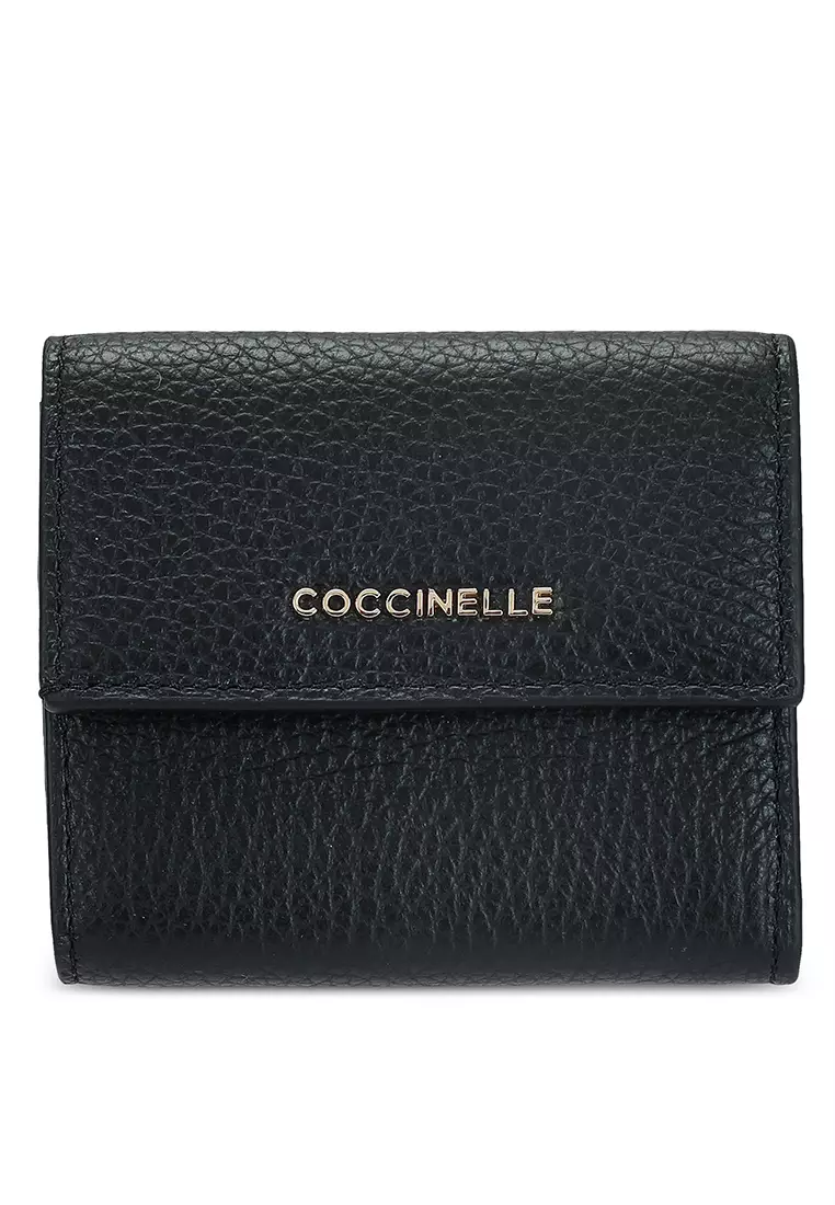 Buy Coccinelle Metallic Soft Wallet in Noir Black 2024 Online